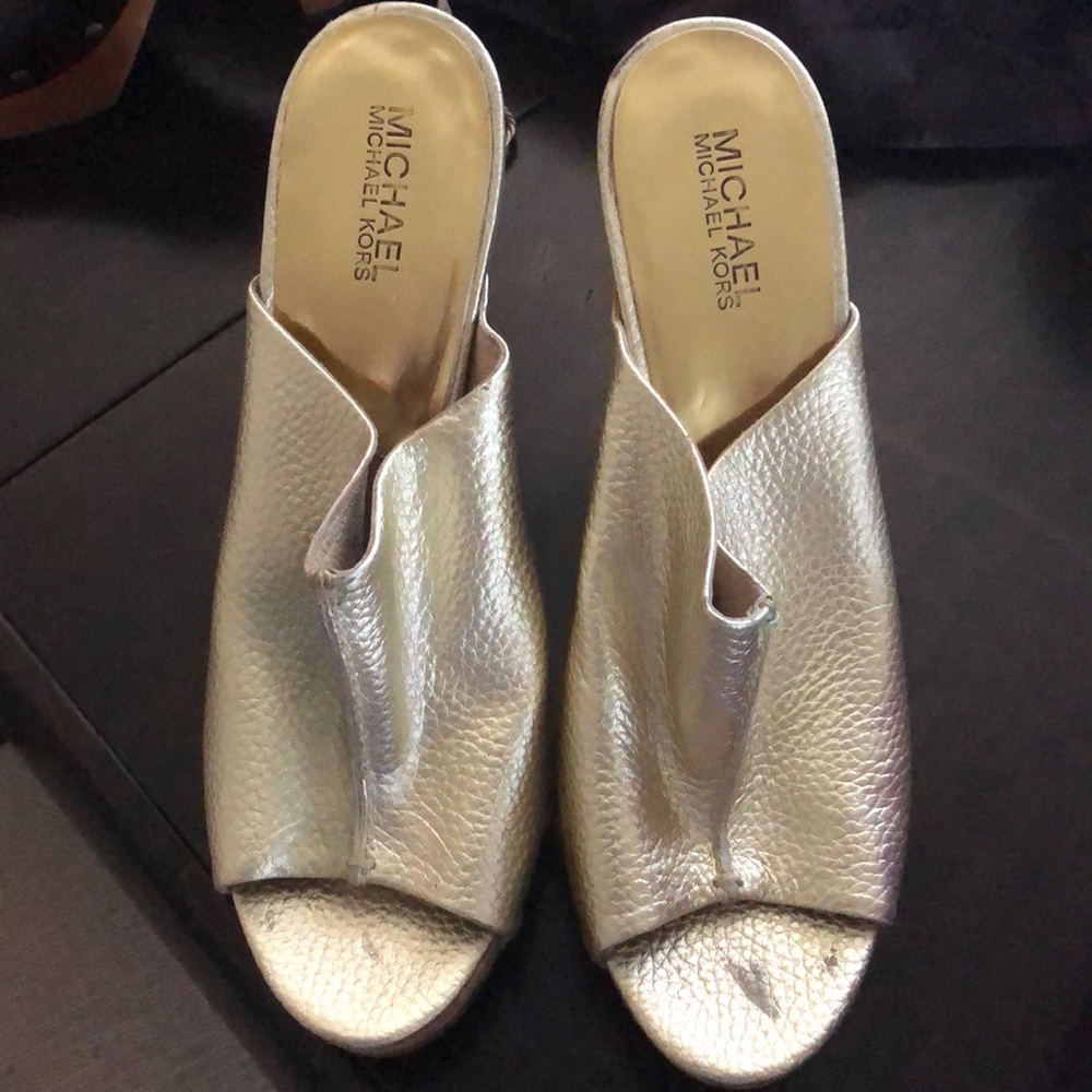 Gold Wedge heel